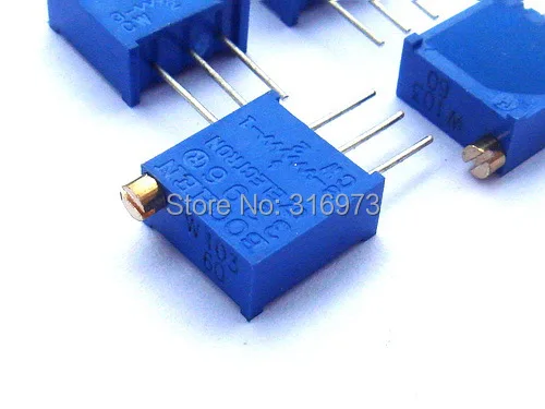 (100 шт./лот) 500K Ом 3296 многооборотный Обрезной потенциометр.|trimming potentiometer|multiturn