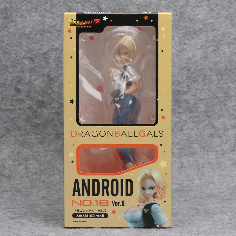2357 stand in box Dragon Ball Z Gals NO. 18 лазурит Фигурки ПВХ Коллекция Фигурки игрушки brinquedos Для Рождественский подарок - Цвет: 2357 stand in box