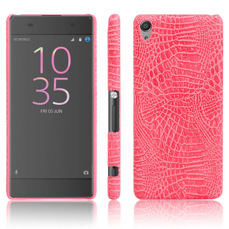 Чехол для Sony XA F3111 F3112 Жесткий ПК с текстурой крокодиловой кожи + твердая задняя