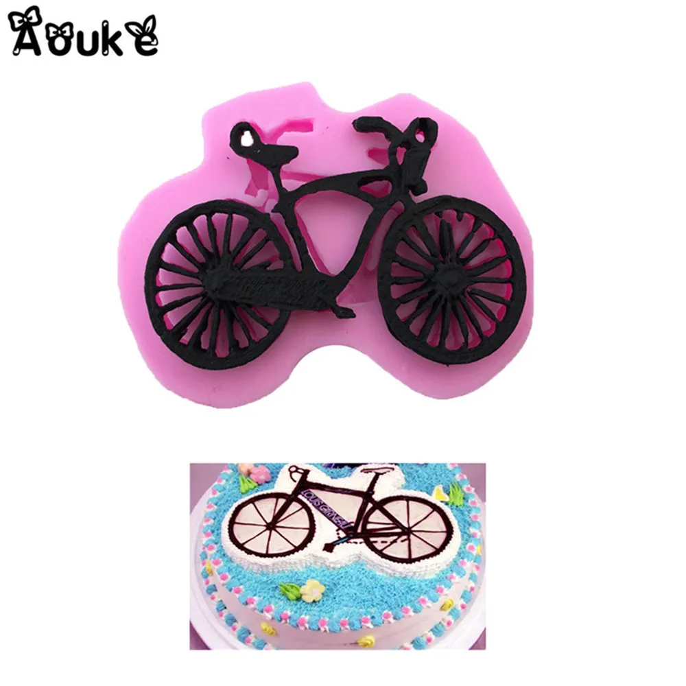 Форма для торта в форме велосипеда силиконовая форма конфет рельефная печенья