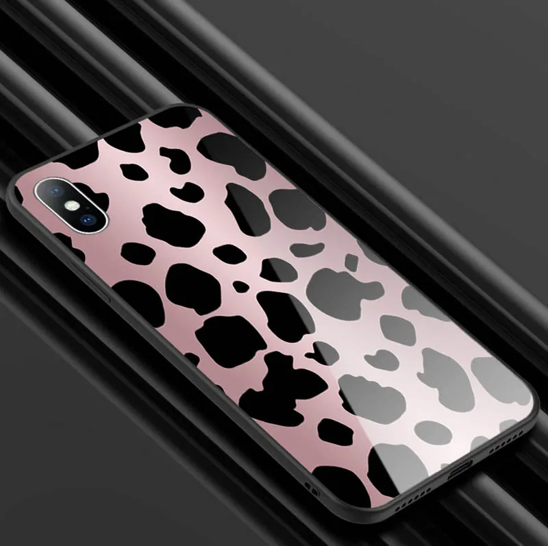 T3 GTWIN Роскошный чехол из закаленного стекла для iPhone Xs Max Xr X 8 7 6 6s Plus с леопардовым принтом, защитная задняя крышка для телефона, чехол в виде ракушки - Цвет: T3