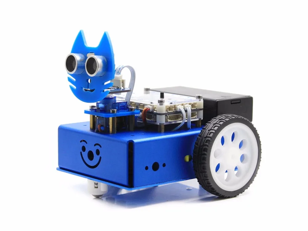 Waveshare KitiBot Starter Robot for Kids Graphical Programming STEAM education building block 2WD Version Mega2560 control board