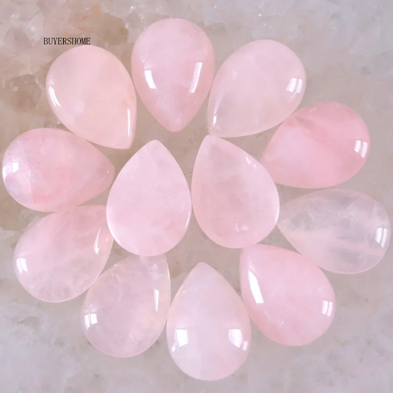 Pink Crystal 18x13 мм капли воды Многоцветный натуральный камень Бусины Howlite Lapis Кристалл Опал песчаник оникс, сердолик кабошон 10 шт - Цвет: Pink Crystal