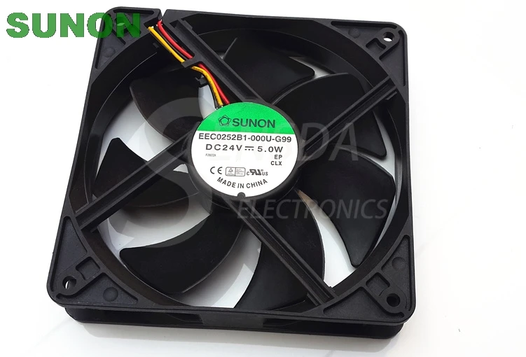 Оригинал для Sunon EEC0252B1-000U-G99 24 В 5 Вт 12025 12 см вентилятор с двойным шарикоподшипником