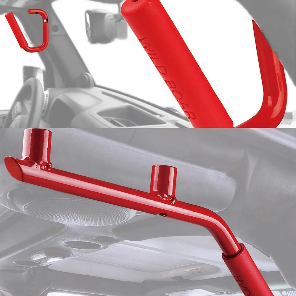 Marloo для Jeep Wrangler Red Grab Handle комплект из прочной стали передних и задних захватов