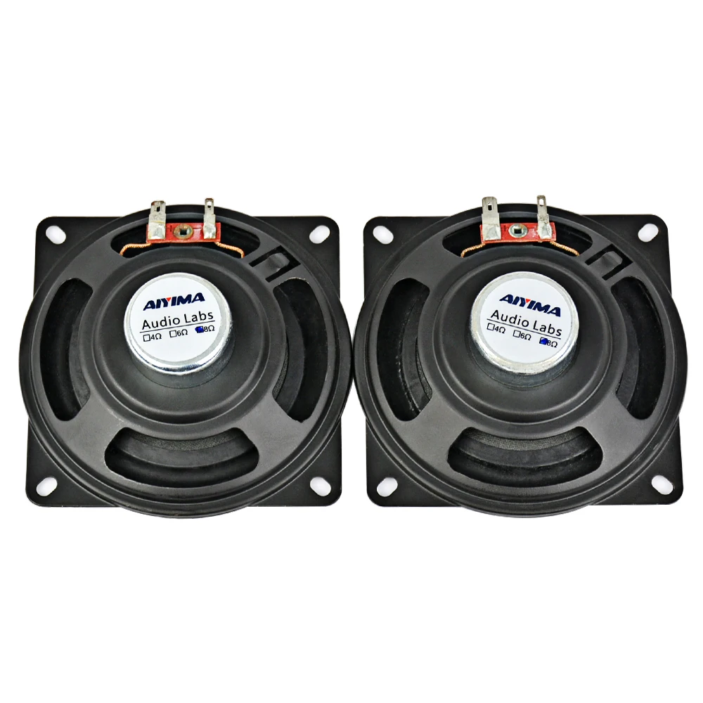 Aiyima 2 шт. 4 дюйма аудио Портативный Колонки Колонка 8ohm 10 Вт ультра тонкий