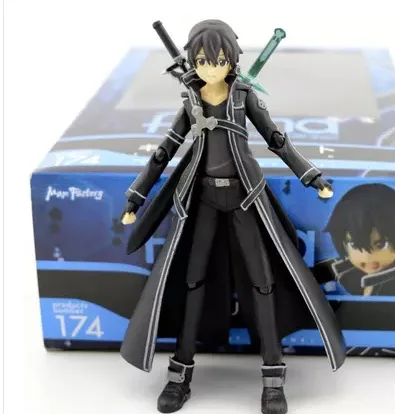 Figma Аниме меч искусство онлайн 15 см Ausna kirigaya kazuto в коробке экшн Фигурки игрушки|figure