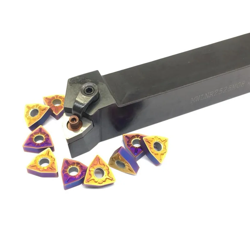 

WNMG080408 10PCS+1PCS MWLNR2525M08 carbide insert for CNC Lathe Turnning cutter holder turning tools holder