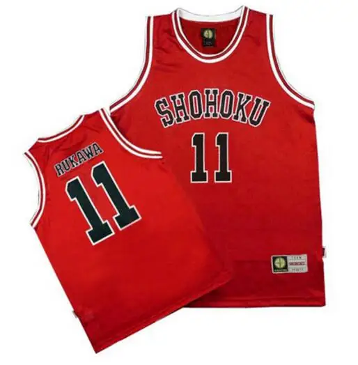 No 11 Rukawa Shohoku школы баскетбольной команды Sakuragi Hanamichi Джерси футболка спортивная одежда Униформа аниме SLAM DUNK Джерси Косплей Костюм - Цвет: No 11 Rukawa