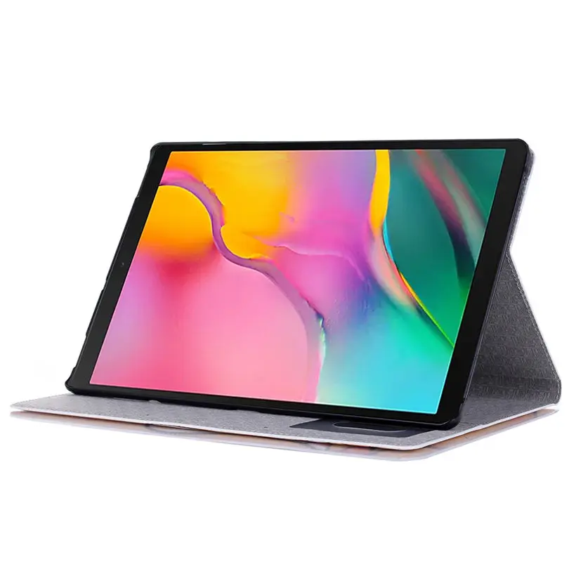 Чехол для samsung Galaxy Tab A 10,1 T510 T515 SM-T510 чехол Funda из искусственной кожи с животным узором флип-чехол с подставкой+ пленка+ ручка