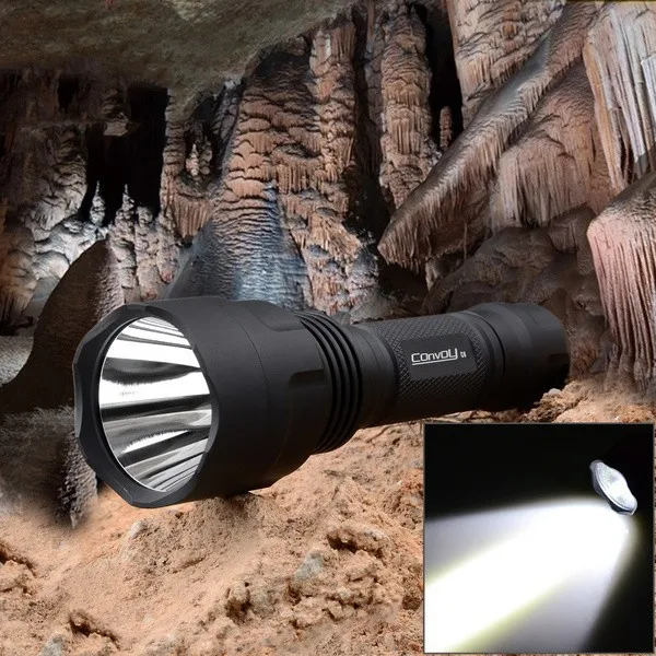 Конвой C8 Cree XM L2 U2 1A 960lm 4 режима белый светодиодный вспышка светильник ж/18650 + фонарь
