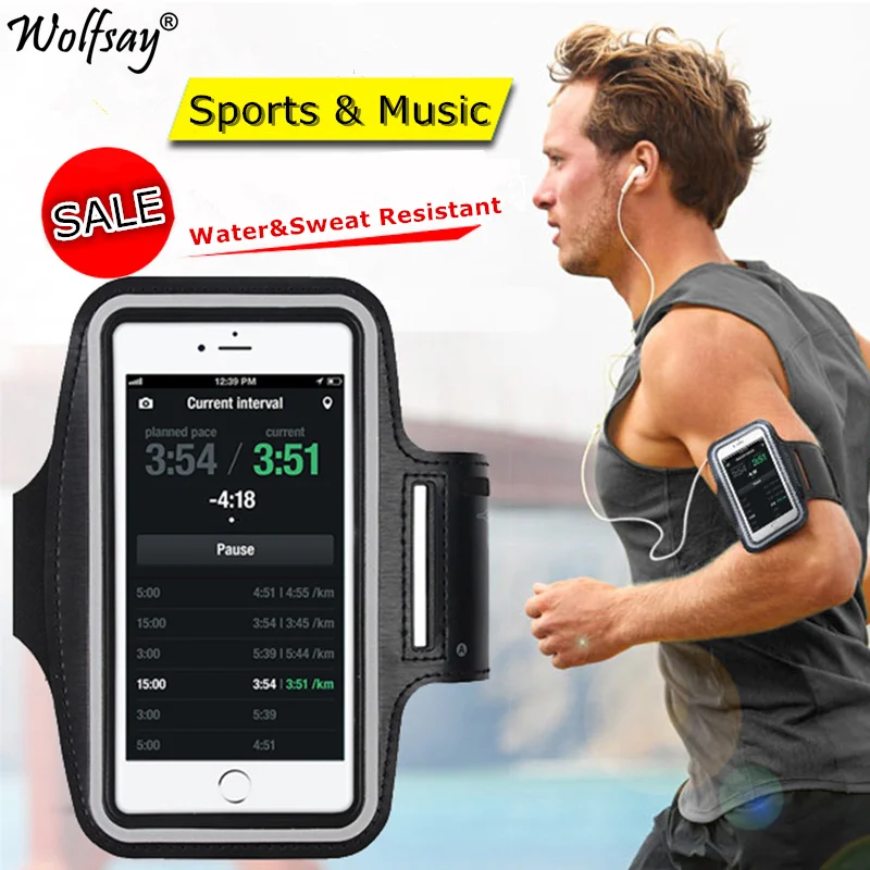 

Sport Arm Band For Xiaomi 5.0-6.3 inch All Cell Phone waterproof PU Gym Running Armband For Redmi Note 7 Huawei P20 Lite Celular