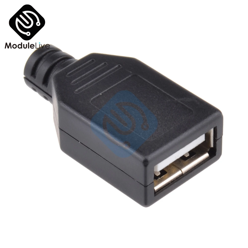10 шт. разъем USB 2 0 типа A 4 контактный адаптера пластиковая крышка|Соединители| |