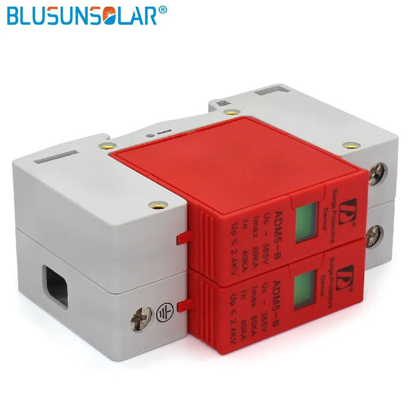50 штук в партии din-рейка 35 мм 2P 80KA 380V AC SPD домашнее низкое напряжение
