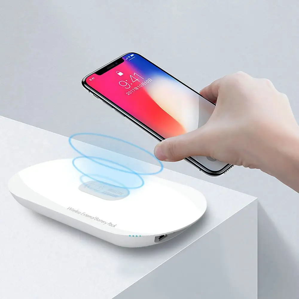 LDNIO 10000 mAh Qi Беспроводное зарядное устройство Внешний аккумулятор Беспроводная