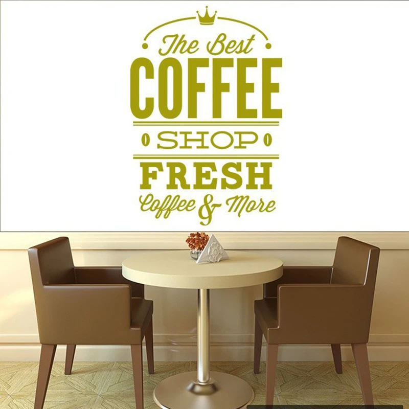 

Vinyl Wall Sticker The Best Coffee Removable Art Wallpaper Mural Decals Poster for shop & living room House Decoration 40cmx60cm