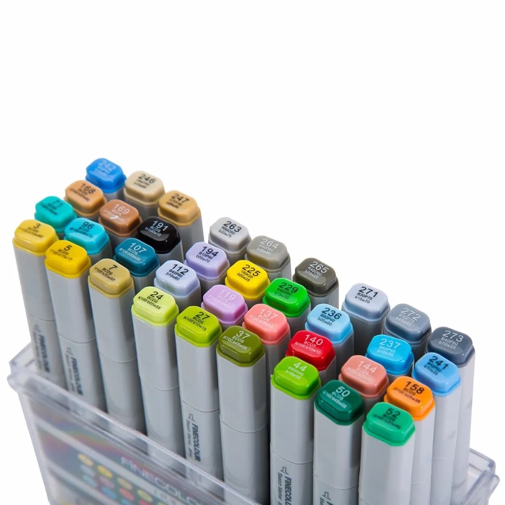 MEEDEN Finecolour Studio маркеры двухсторонние 36 цветов базовый набор маркеров большой