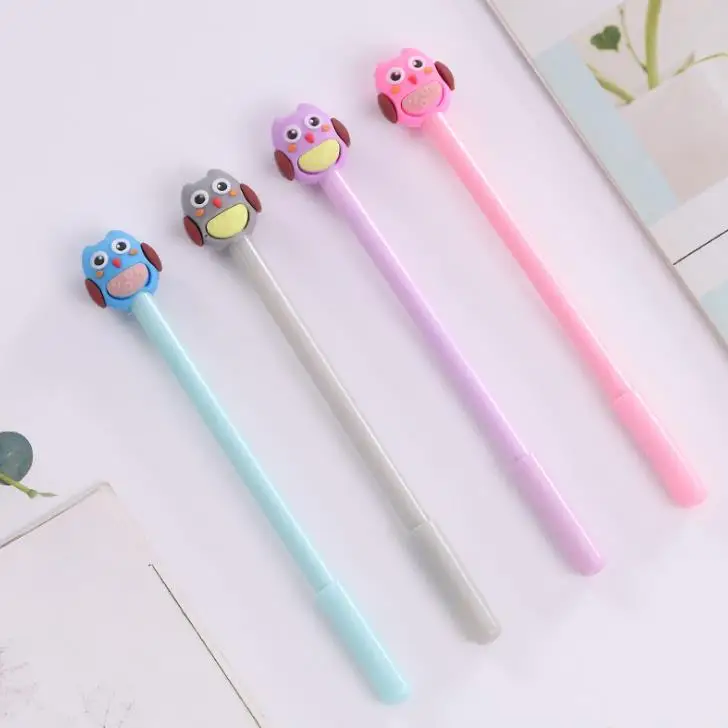4 шт./компл. Kawaii 0,5 мм Красочные банные халаты в виде животных для маленьких Сова гелевые ручки милые корейские канцелярские подарки студент письменный стол/ручки для подписи питания