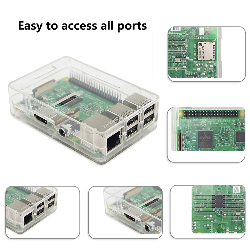 Новое поступление Raspberry Pi 3 для 3B + 2B ABS Чехол премиум класса