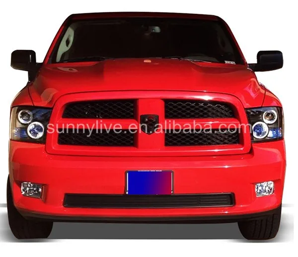 

For Dodge Ram RAM PICK UP 1500 2500 3500 LED Headlight Angel Eyes 2009-2012 Year SN