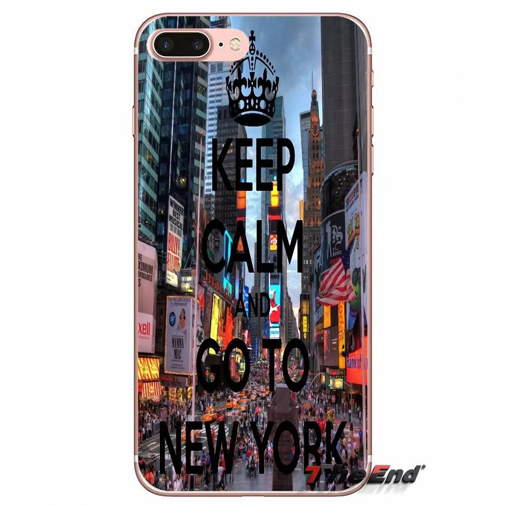 Чехол для Телефона iPhone X 4 4S 5 5S 5C SE 6 6S 7 8 Plus Samsung Galaxy J1 J3 J5 J7 A3 A5 2016 2017 Keep Calm and go to New York NY
