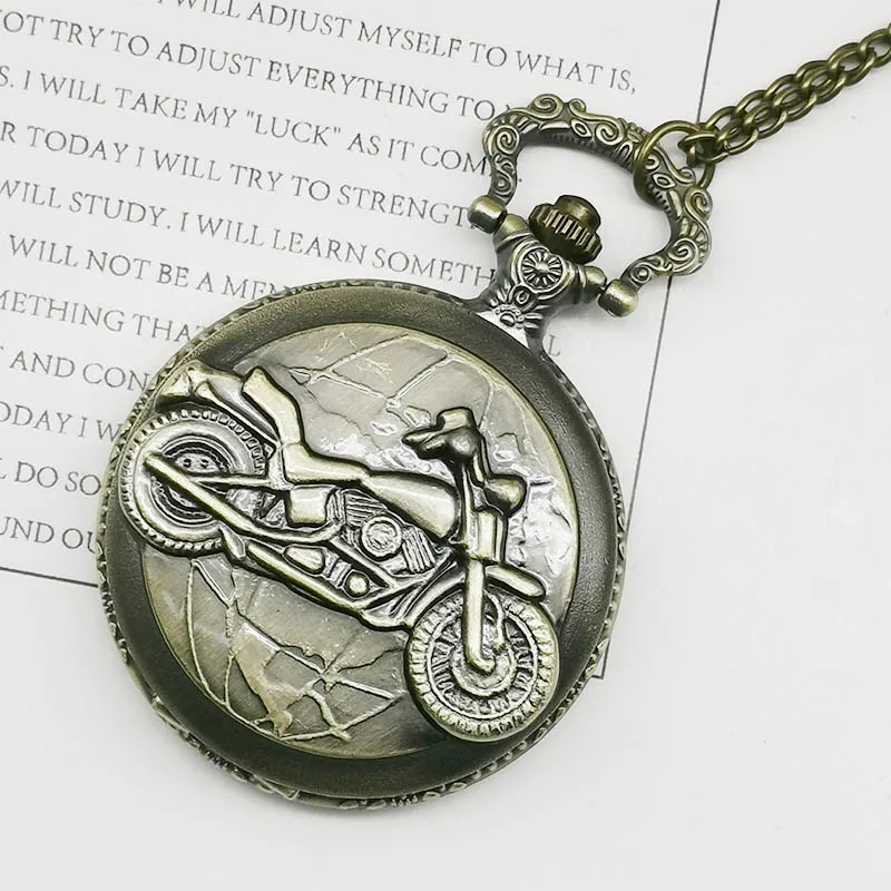 New Bronze Retro Big Truck Pocket Watch with Chain Watch for Car Truck Driver Pocket Watches for Men Women TD2042 - Цвет: TD2045