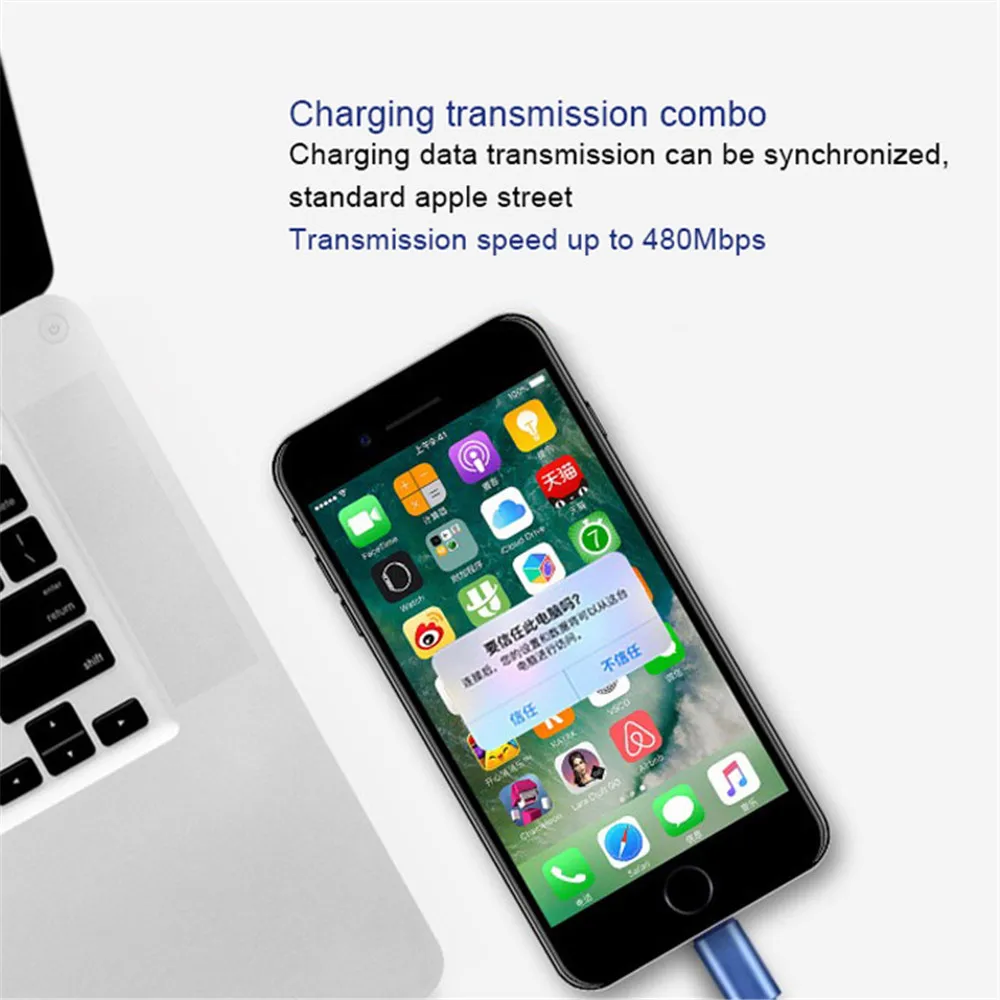 NOHON Плетеный зарядный кабель 8 Pin для iphone 5 6 7 S Plus X 10 ipad Mini 2.2A быстрое зарядное