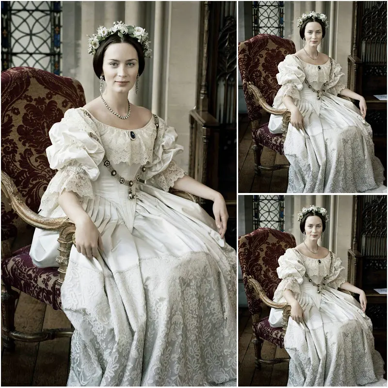 History!White Lace Vintage Costumes Victorian Dress 1860s Civil War Southern Belle dress Marie Antoinette dresses US4-36 C-768 |
