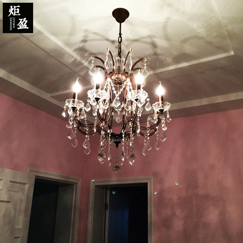 

American Vintage Wrought Iron Chandelier bedroom living room Vintage Chandelier