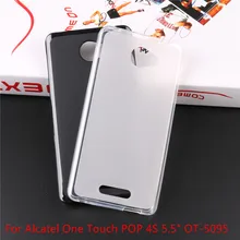case soft tpu back cover For Alcatel POP4S OT5095 ultra thin transparent silicone case Pudding Anti Skid Back Case Phone Cover