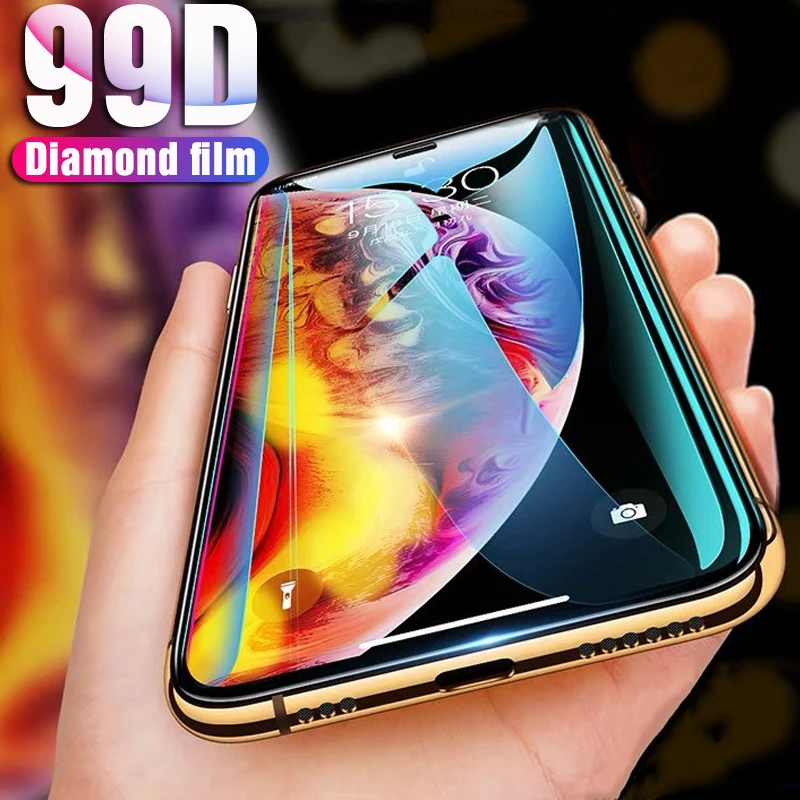 Защитное стекло 99D для iPhone X XR XS MAX 6 6S 7 8 закаленное iphone x xr защита экрана на
