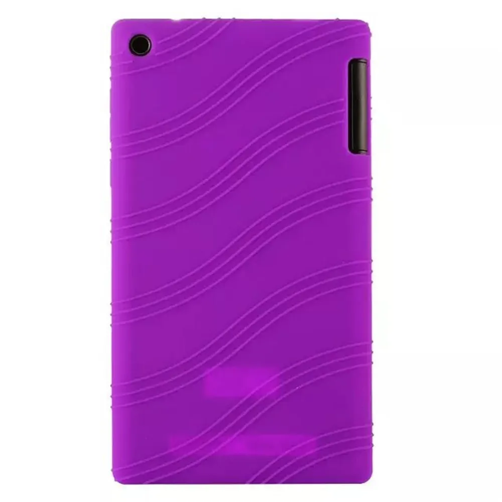 Фиолетовый Силиконовый чехол для lenovo Tab 2 A7-10 A7-10F A7-20 A7-20F мягкий защитный корпус для lenovo Tab2 7,0 A7 20 планшетный ПК чехол - Цвет: Фиолетовый