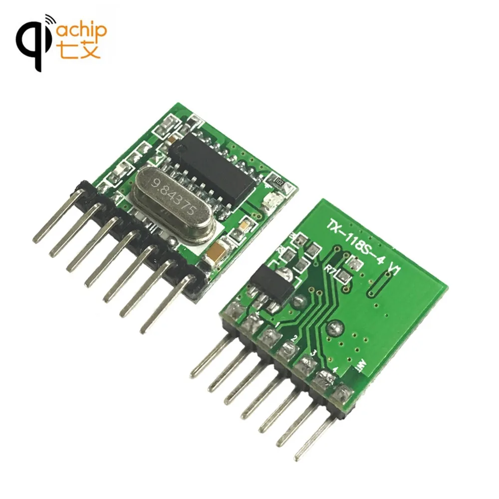 QIACHIP 433 МГц RF передатчик 1527 EV1527 обучающий код Беспроводной модуль для гаражных