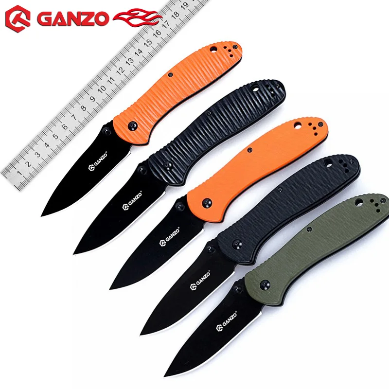 Ganzo G7393 Универсальный складной нож 440C Лезвие G10 Ручка для охоты на открытом воздухе кемпинга выживания тактический военный нож для повседневного использования s G7393P