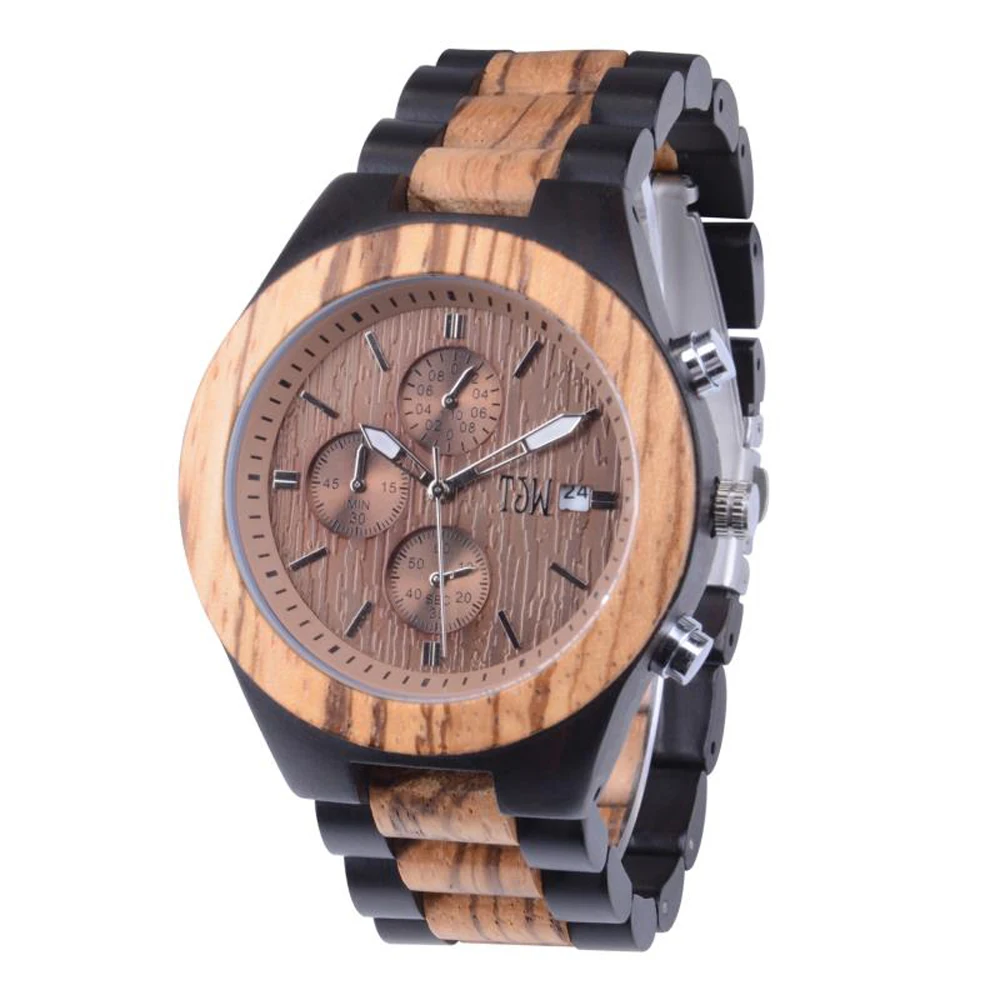 Многофункциональные водонепроницаемые деревянные мужские часы | Наручные