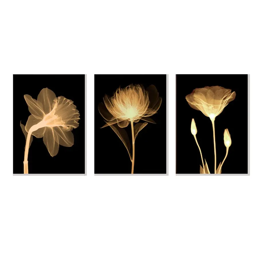 Yellow Fluorescent Flower HD Print Canvas Paintings Wall Artwork Prints Picture Home Decor for Living Room | Дом и сад
