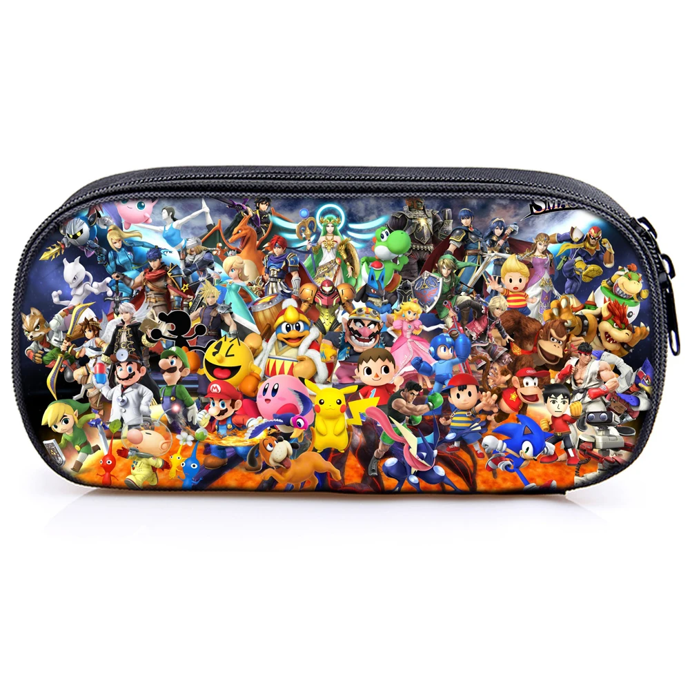 4 Чехол для карандашей Super Mario Smash Bros, косметический чехол для мальчиков и девочек, школьные принадлежности, канцелярские сумки для хранения, косметичка - Цвет: 4