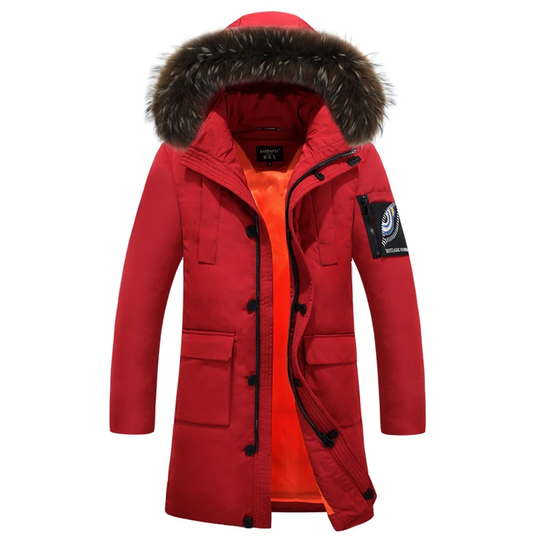 Зимняя мужская куртка 2016 зимняя брендовая утепленная Мужская теплая на утином