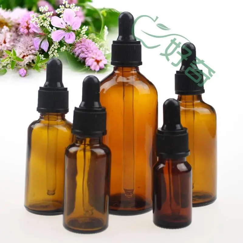 Бесплатная доставка 100 мл коричневая винтовая стеклянная бутылка капельница для