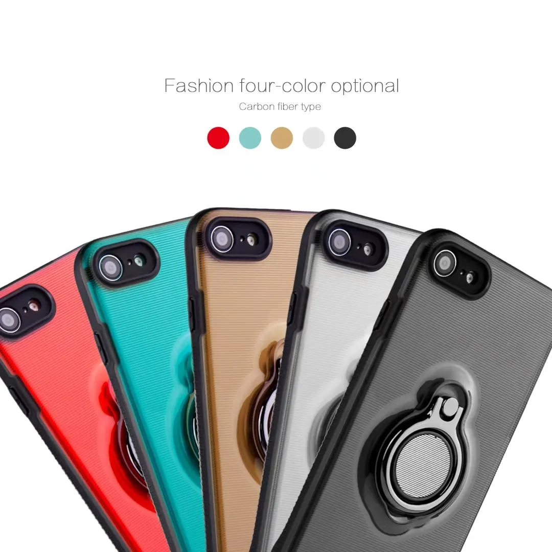 Для iphone 8 чехол вращение kickstand с палец кольцо Магнит Адсорбция ультра-тонкий