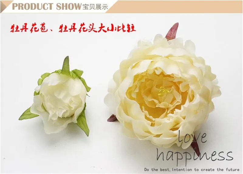 10 шт./лот смешанный цвет искусственный шёлковый пион цветок стена свадебное