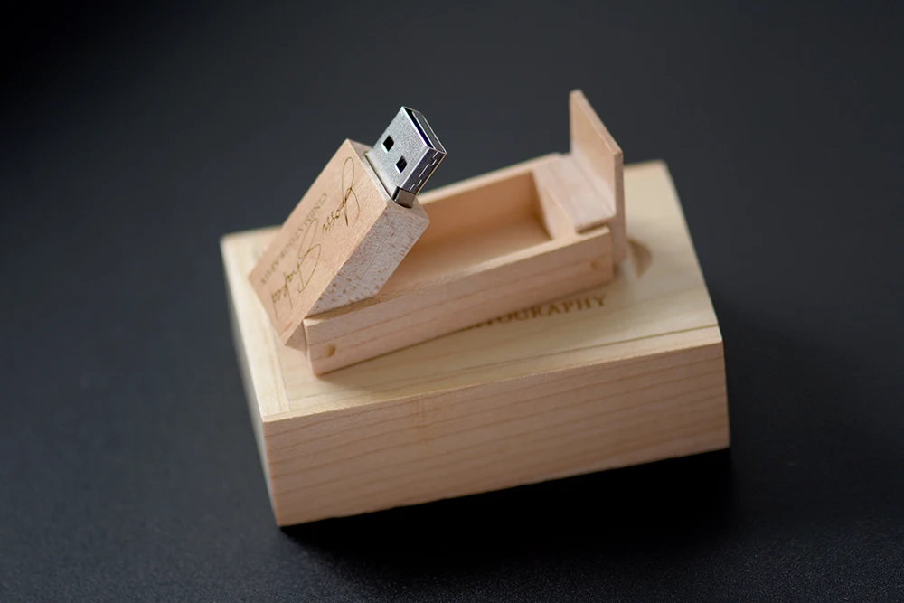 JASTER(более 10 шт бесплатный логотип) Деревянные USB+ коробка металлический брелок USB флэш-накопитель Флешка 64 ГБ 32 ГБ U диск фотография свадебный подарок