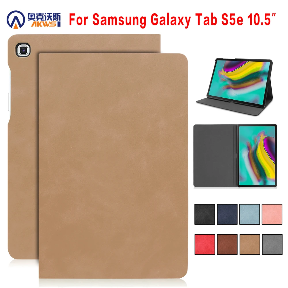 Чехол Funda для samsung Galaxy Tab S5E 2019 10 5 дюйма T720 T725 из искусственной кожи чехол + Защитная