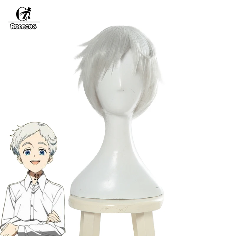 Волосы для косплея Нормана ROLECOS из аниме Обещанный невевер 30 см Короткие