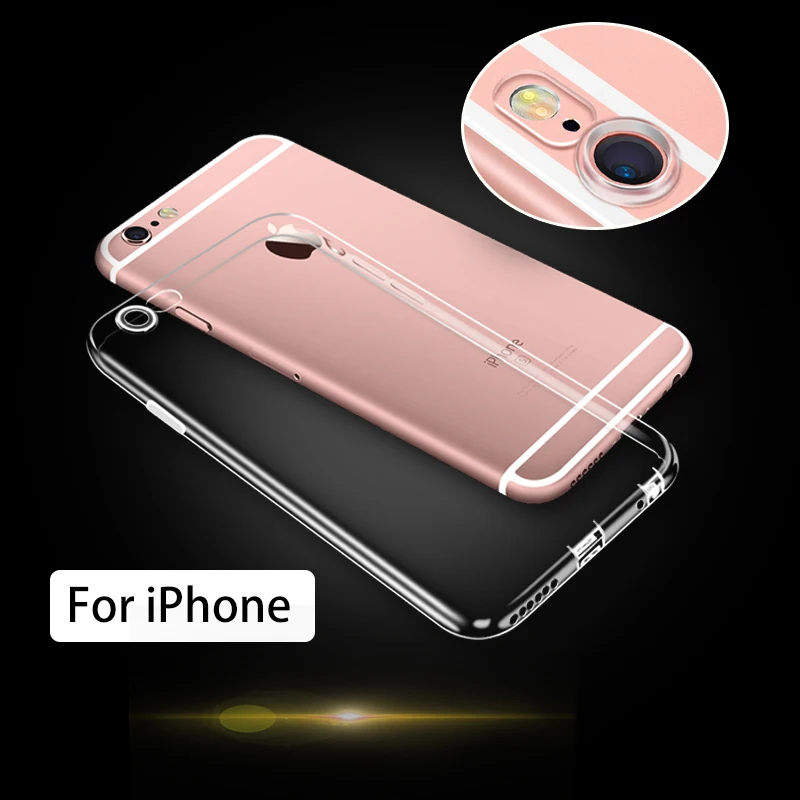 Прозрачный чехол для iPhone 5 5S 6 6S PLUS 7 S Doolike защитный Ультратонкий Мягкий