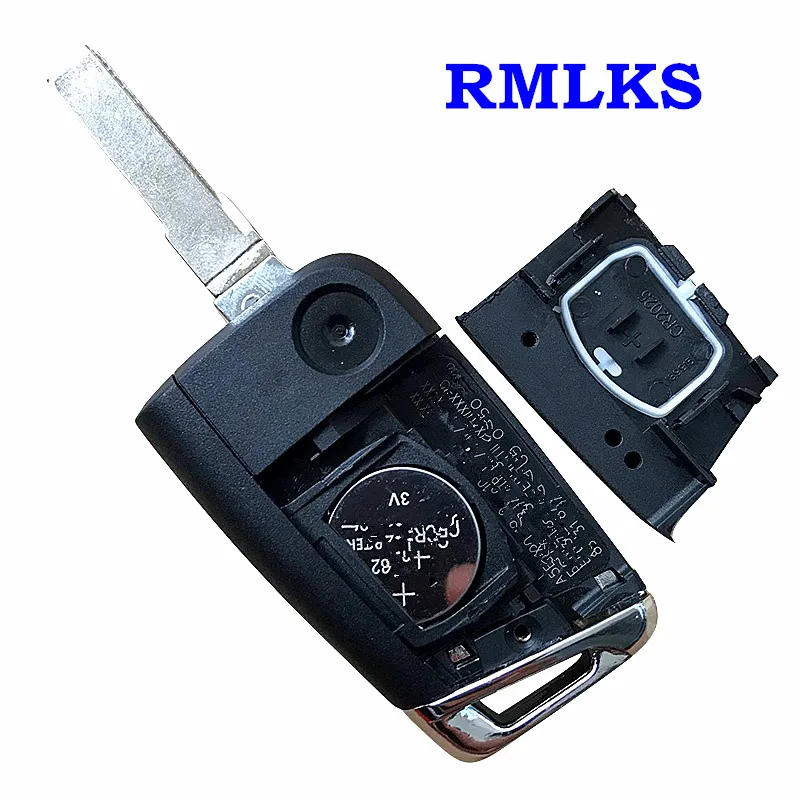 Новый флип чехол с 3 кнопками для VOLKSWAGEN MQB 5G0 959 753BC GOLF VII 7 MK7 чипа Skoda ID48 434 МГц ASK Sliver