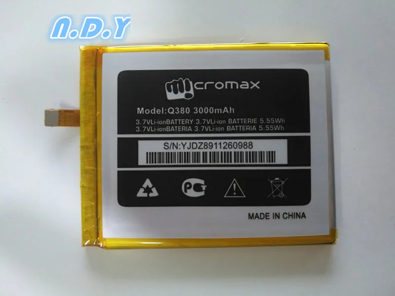Новый высококачественный Micromax A107 Q380 3000mAh аккумулятор для мобильного телефона