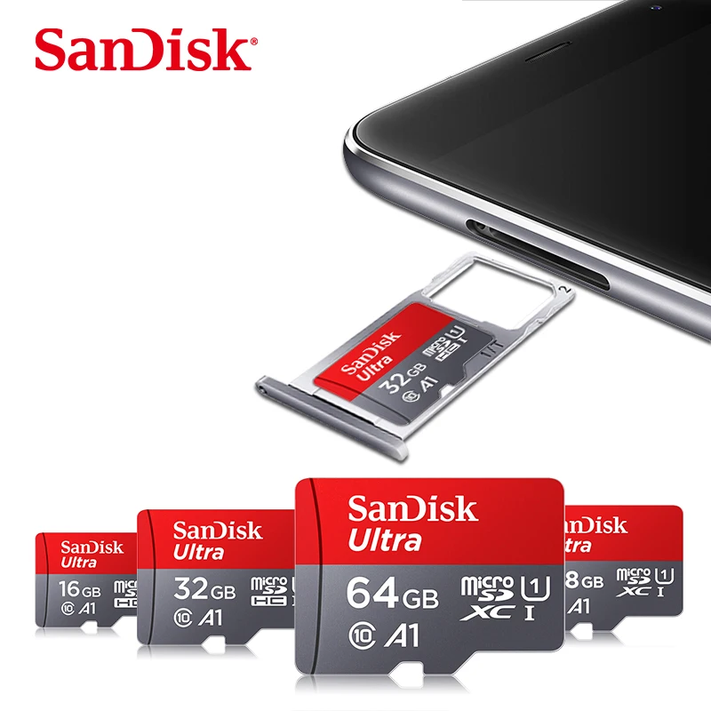 SanDisk A1 карта памяти 200 ГБ 128 Гб 64 98 МБ/с./с 32 Micro sd класс 10 UHS-1 флэш-карта Microsd TF/SD карты