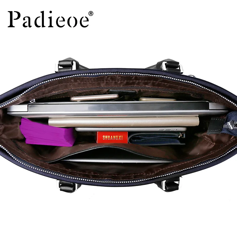 Padieoe Модные мужские портфели дизайнерские нейлоновые сумки на плечо для ноутбука