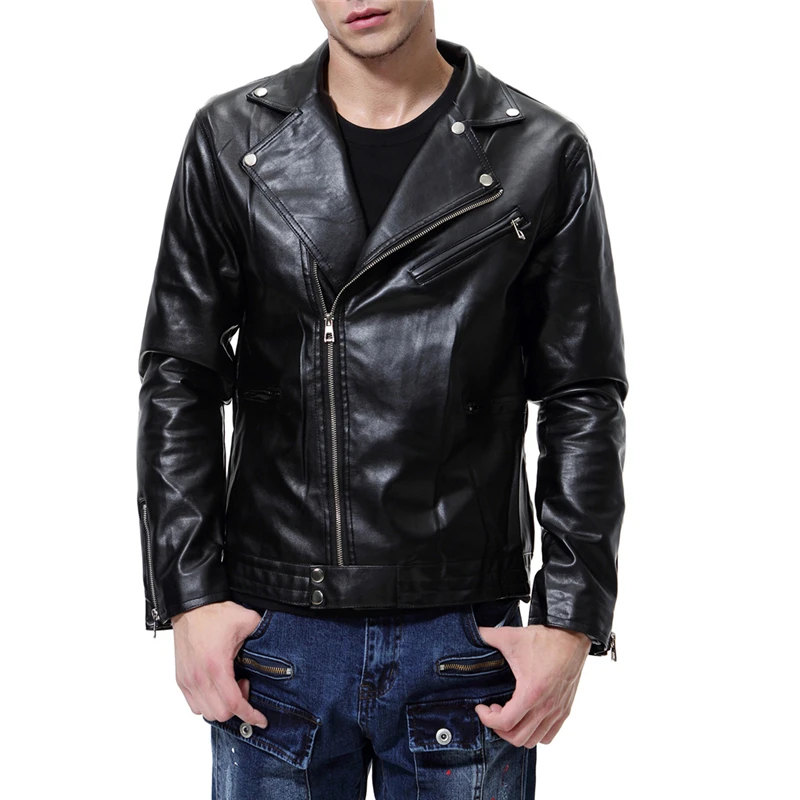 Куртка мужская из ПУ кожи модная замшевая Повседневная Верхняя одежда для